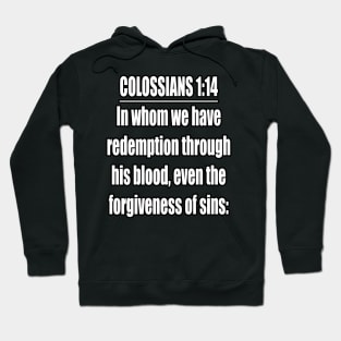 Colossians 1:14 King James Version. Hoodie